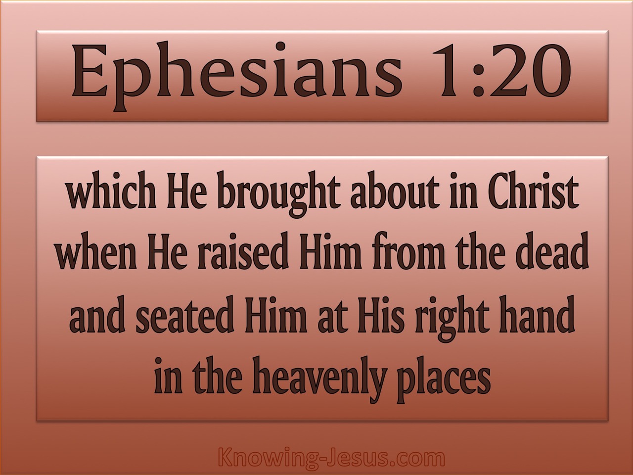 Ephesians 1:20 God Raised Him From The Dead (pink)
